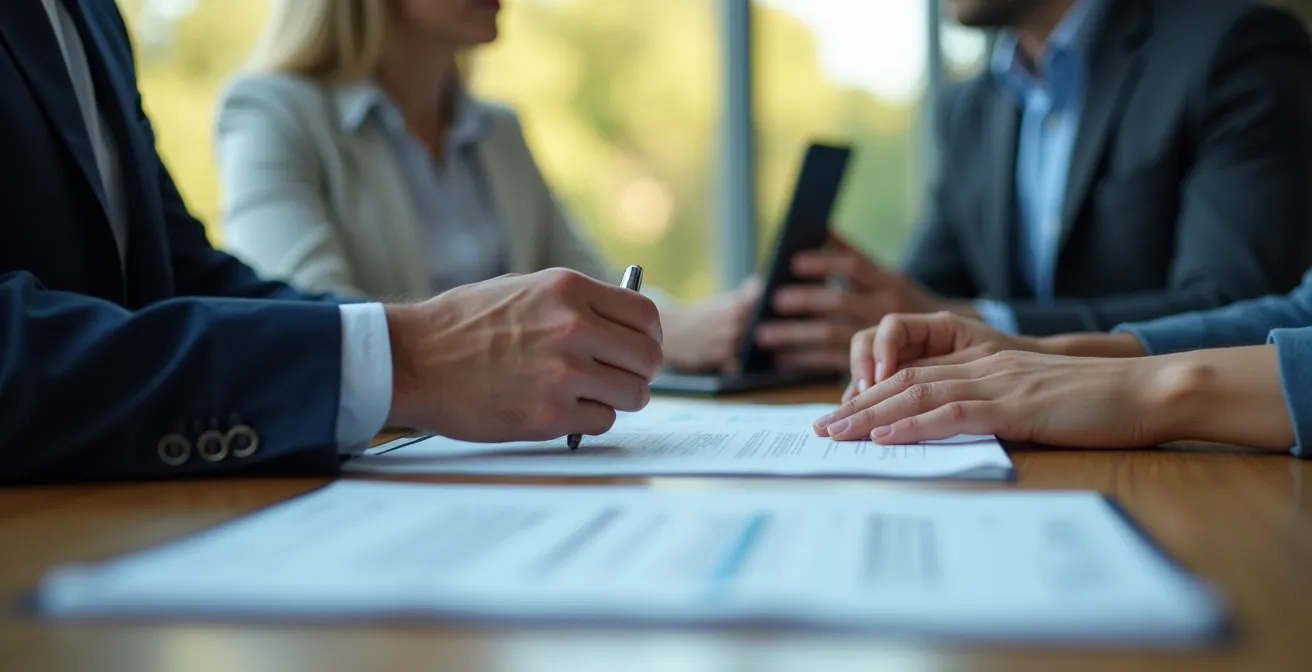 Représentation symbolique d'une négociation entre un client et une banque autour d'une médiation